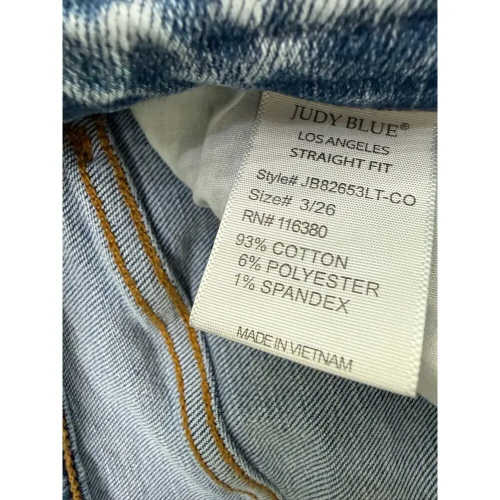 Judy blues straight fit denim jeans 3/26 acid wash - Picture 8 of 9